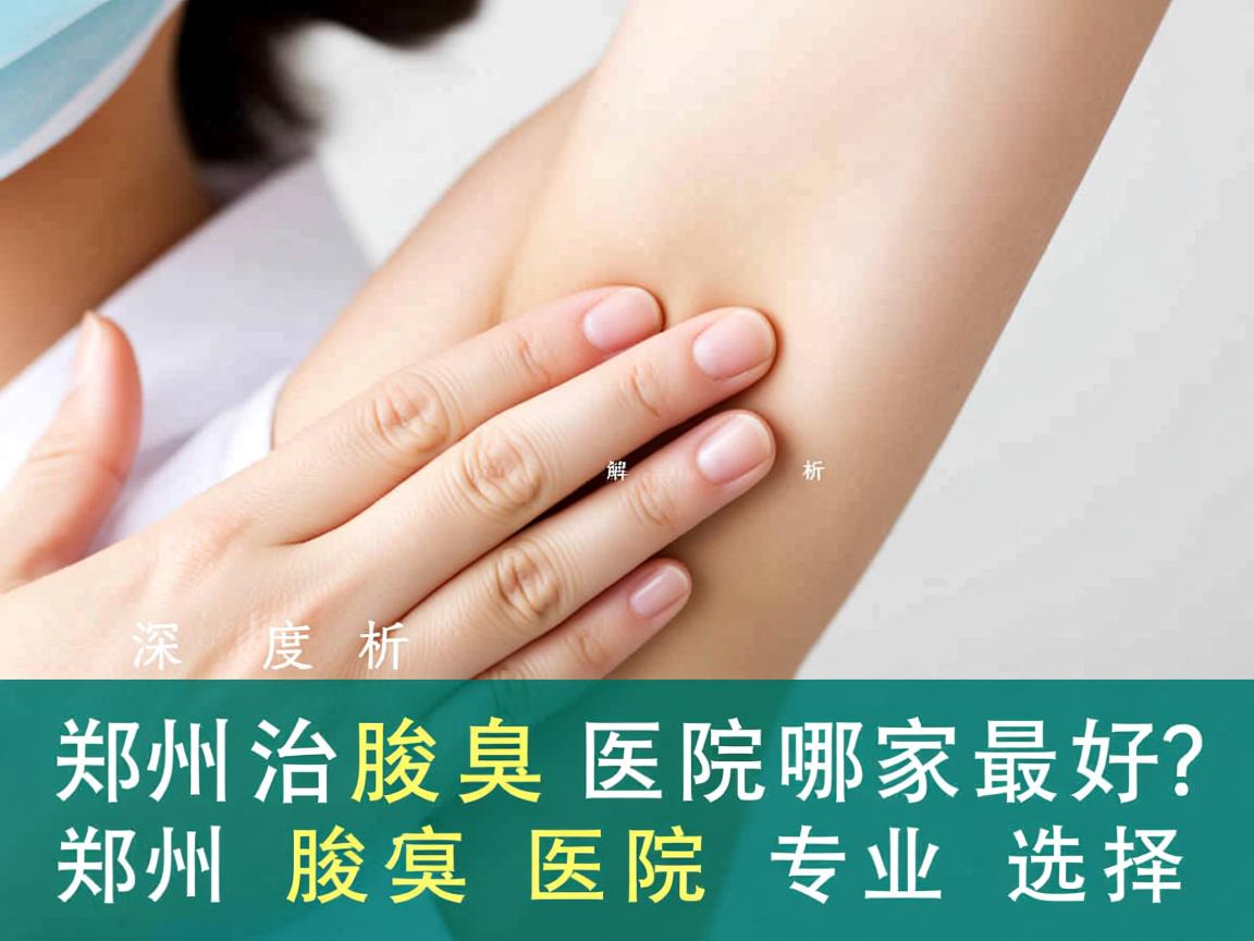 郑州治腋臭医院哪家最好？深度解析郑州腋臭医院的专业选择