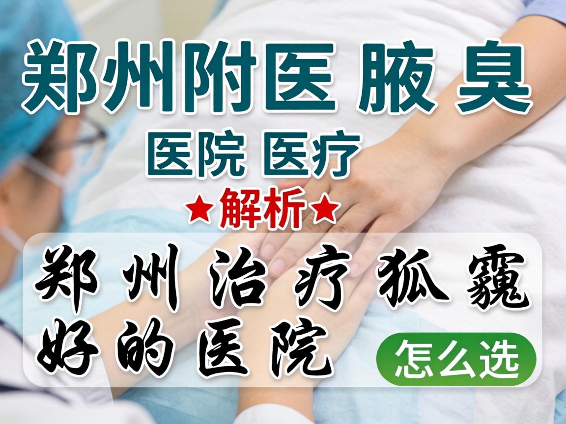 郑州附医腋臭医院解析，郑州治疗狐臭好的医院怎么选