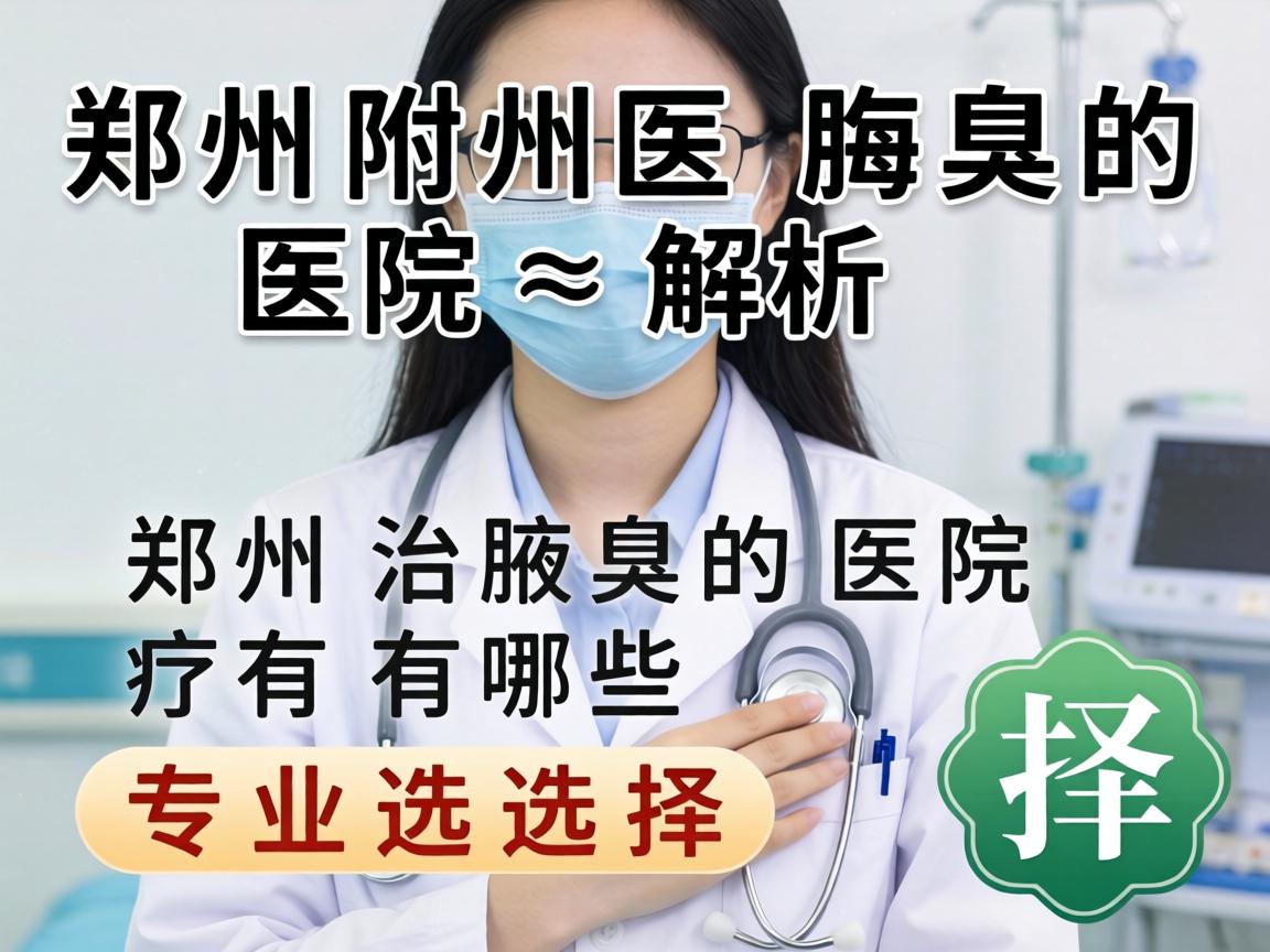 郑州附医腋臭医院解析，郑州治腋臭的医院有哪些专业选择
