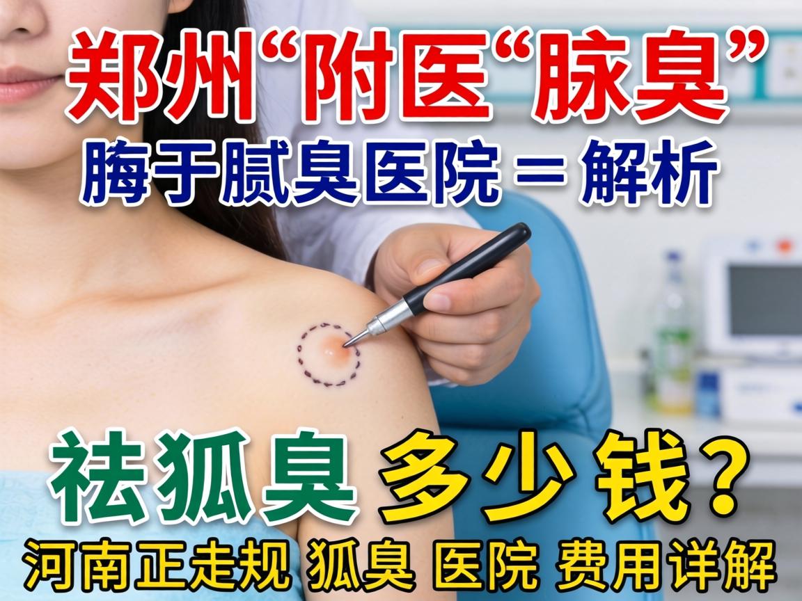 郑州附医腋臭医院解析，祛狐臭多少钱？河南正规狐臭医院费用详解