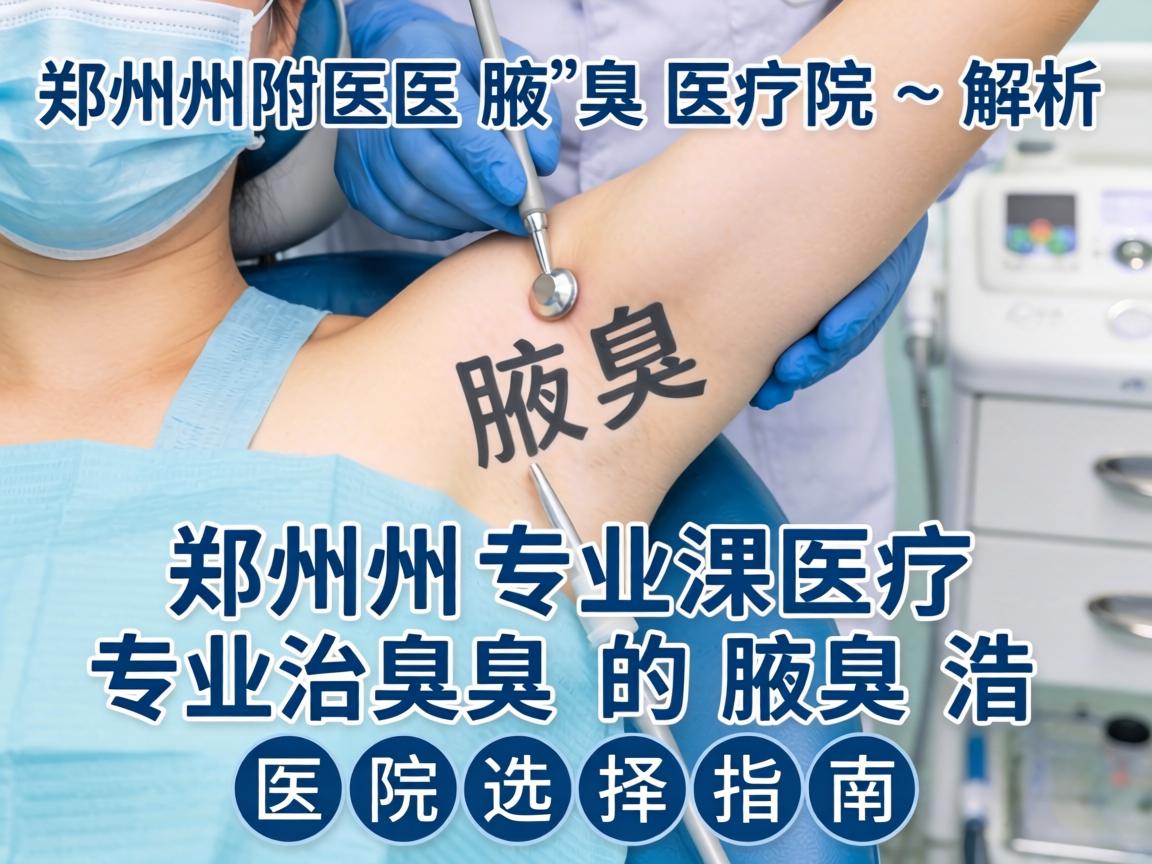郑州附医腋臭医院解析，郑州专业治腋臭的医院选择指南