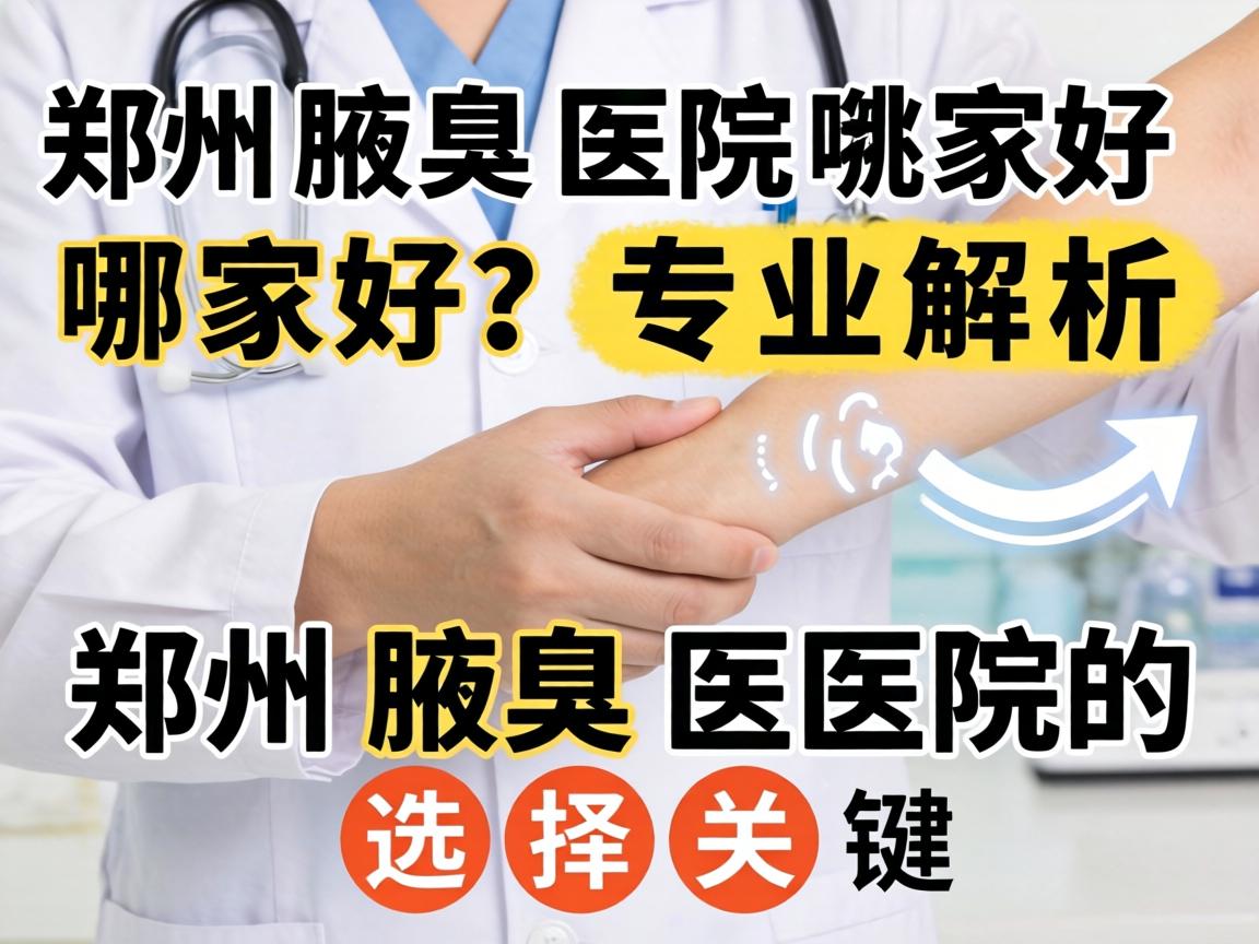 郑州腋臭医院哪家好？专业解析郑州腋臭医院的选择关键
