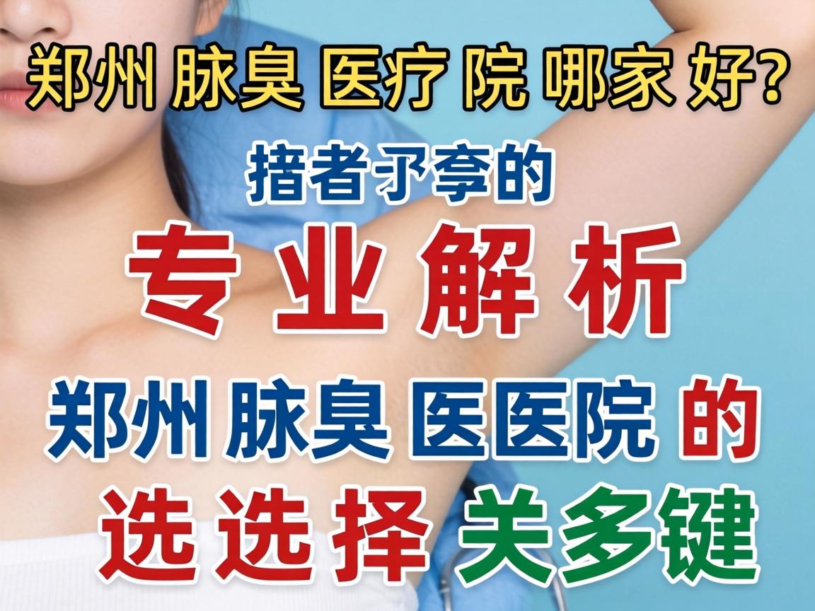 郑州腋臭医院哪家好？专业解析郑州腋臭医院的选择关键