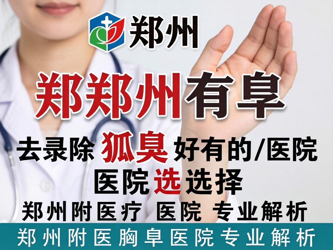 郑州去除狐臭好的医院选择，郑州附医腋臭医院专业解析