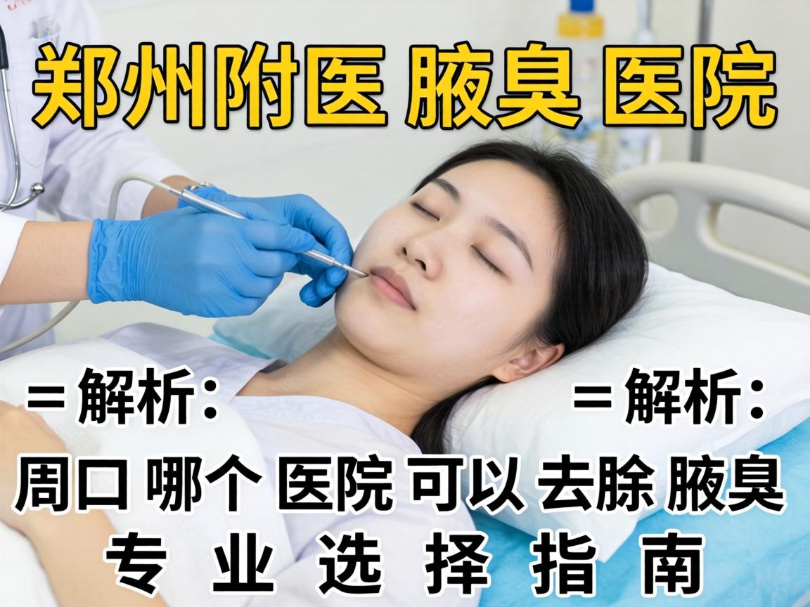 郑州附医腋臭医院解析，周口哪个医院可以去除腋臭，专业选择指南