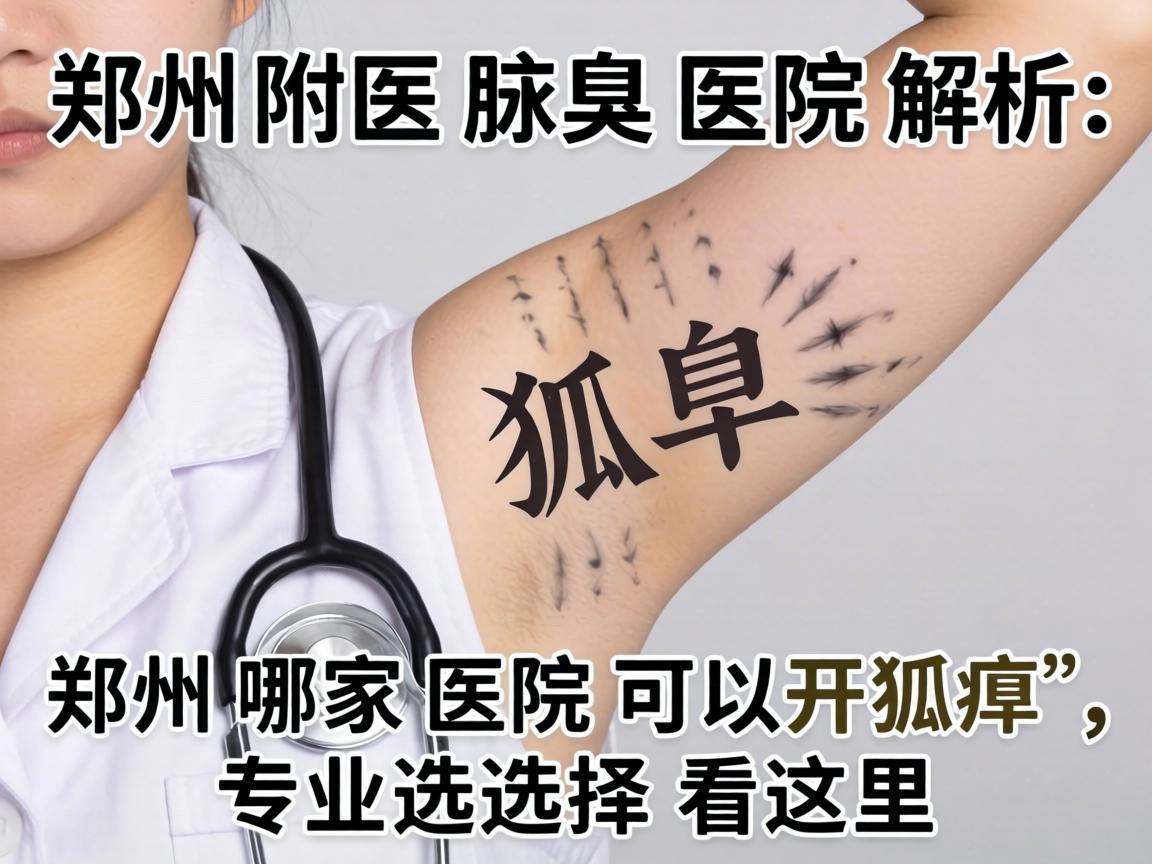 郑州附医腋臭医院解析，郑州哪家医院可以开狐臭，专业选择看这里