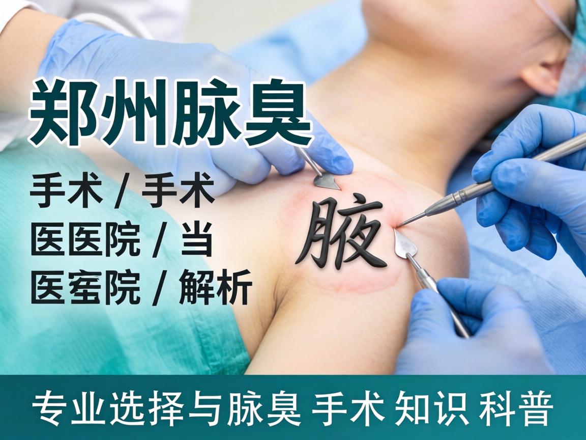郑州腋臭手术医院解析，专业选择与腋臭手术知识科普