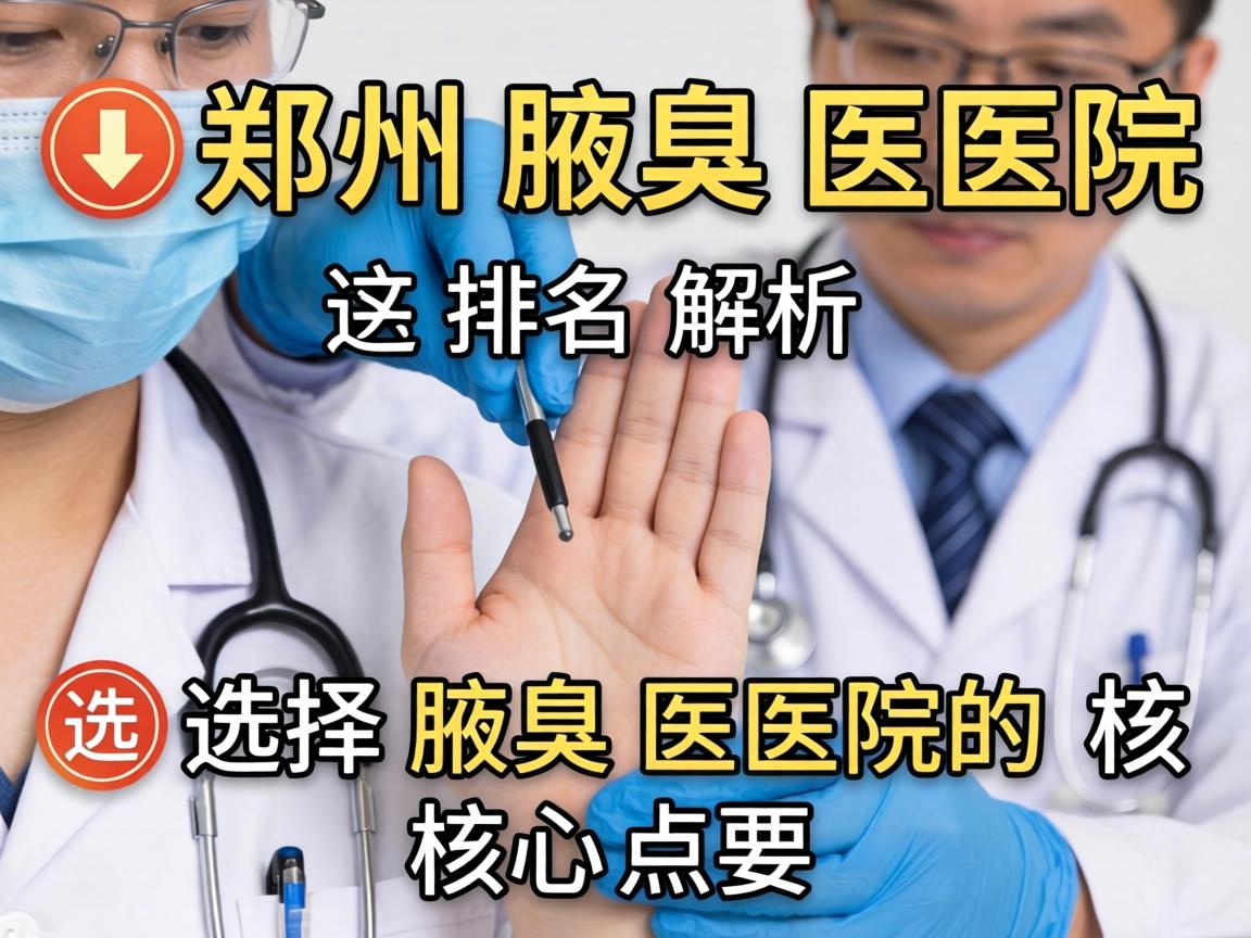郑州腋臭医院排名解析，选择腋臭医院的核心要点