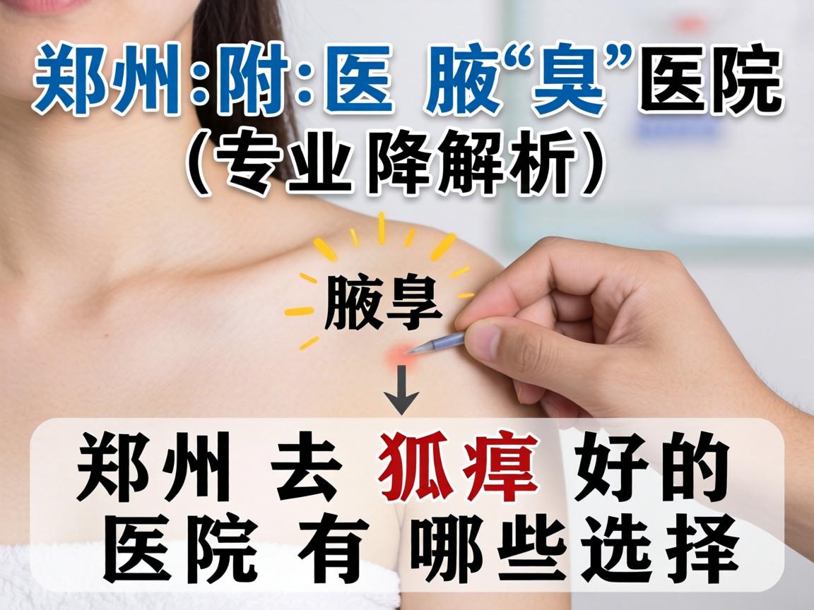 郑州附医腋臭医院专业解析，郑州去狐臭好的医院有哪些选择
