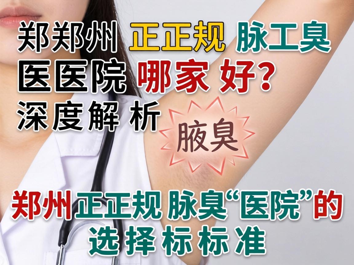 郑州正规腋臭医院哪家好？深度解析郑州正规腋臭医院的选择标准