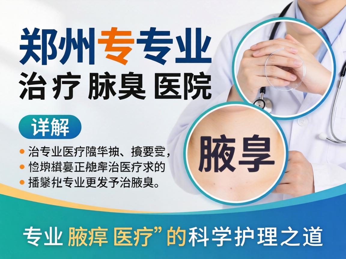 郑州专业治疗腋臭医院详解，专业腋臭医疗的科学护理之道