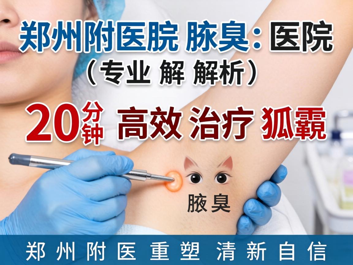 郑州附医腋臭医院专业解析，20分钟高效治疗狐臭，郑州附医重塑清新自信