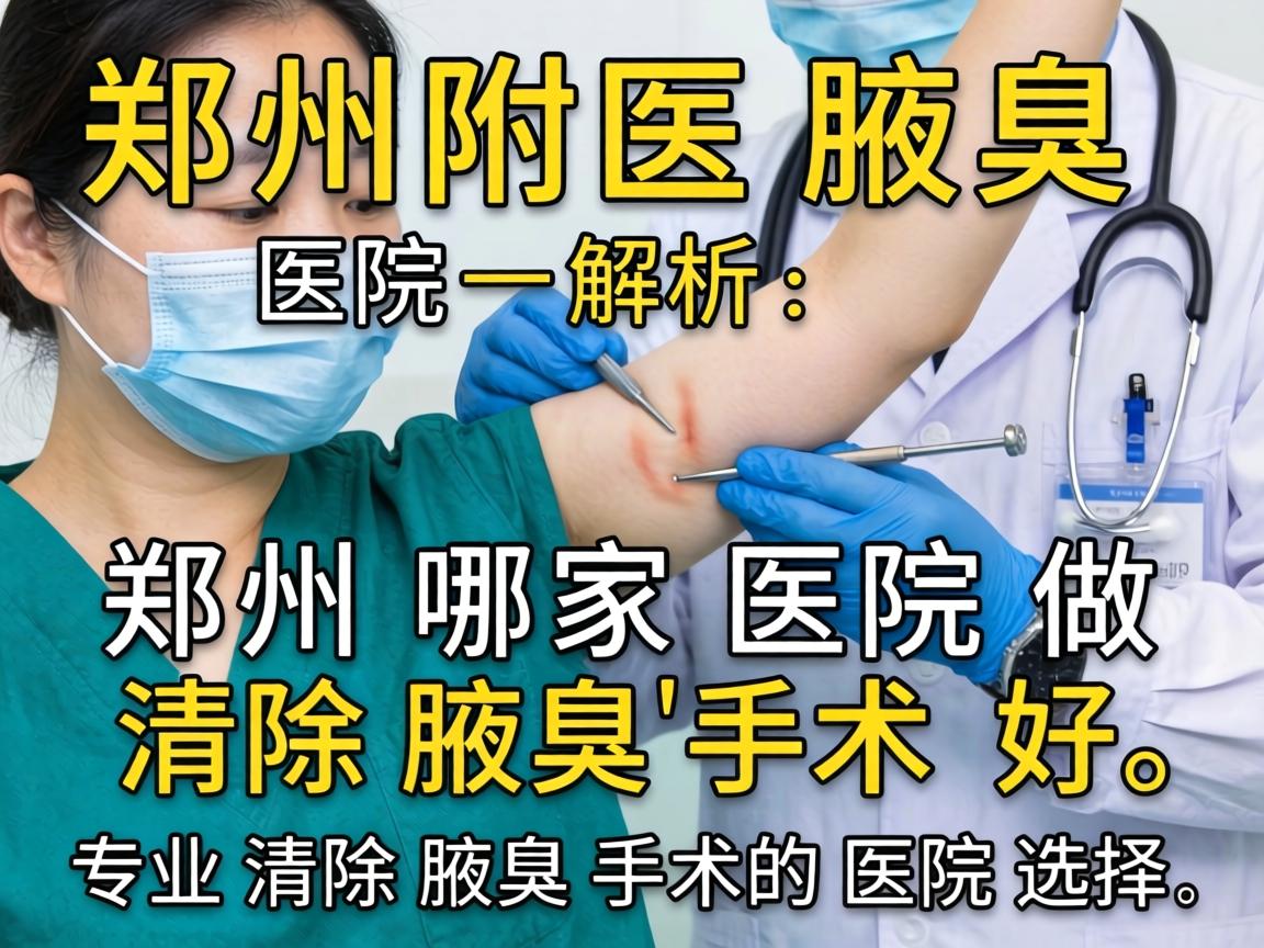郑州附医腋臭医院解析，郑州哪家医院做清除腋臭手术好，专业清除腋臭手术的医院选择