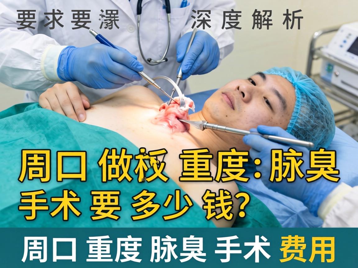 在周口做重度腋臭手术要多少钱？深度解析周口重度腋臭手术费用