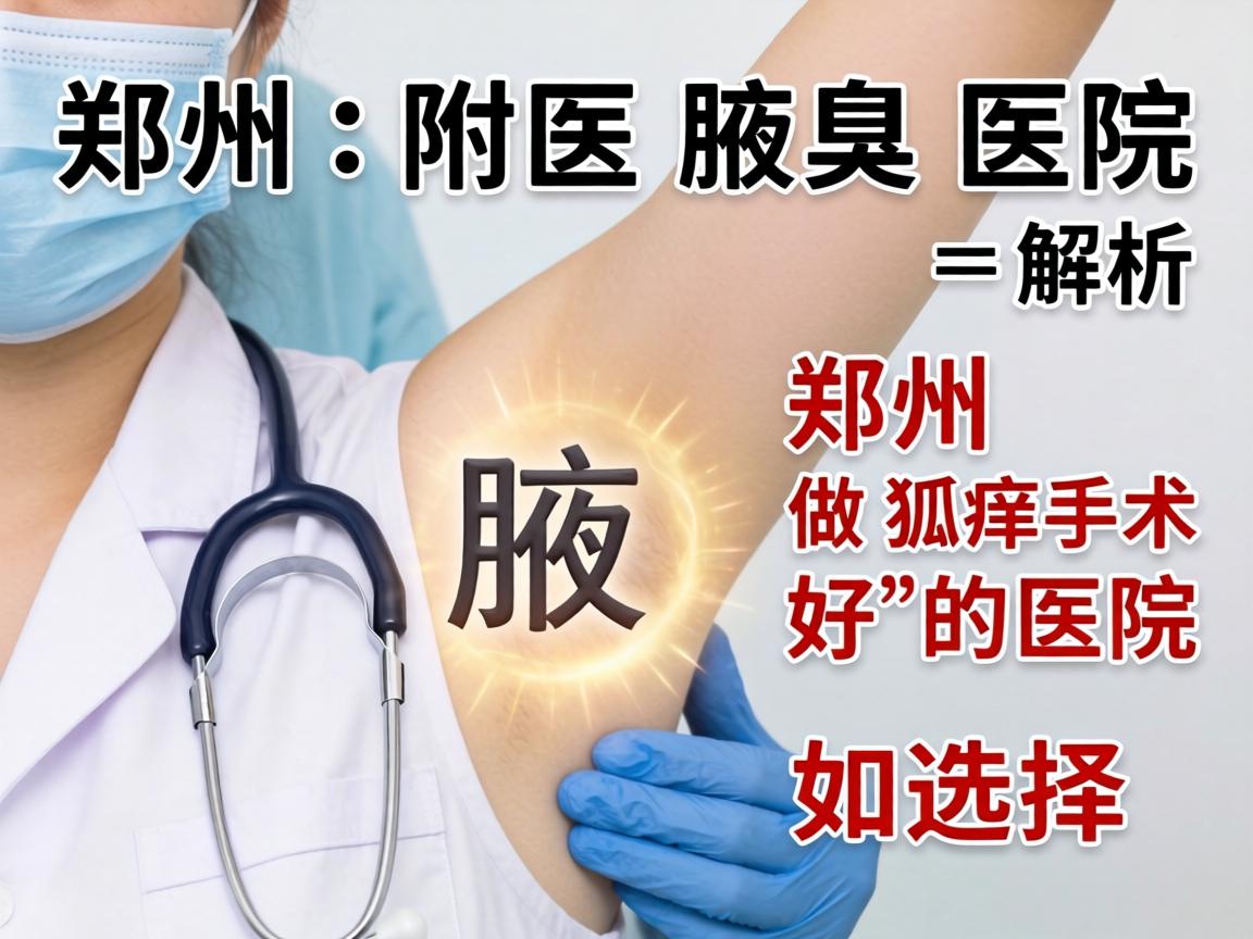 郑州附医腋臭医院解析，郑州做狐臭手术好的医院如何选择