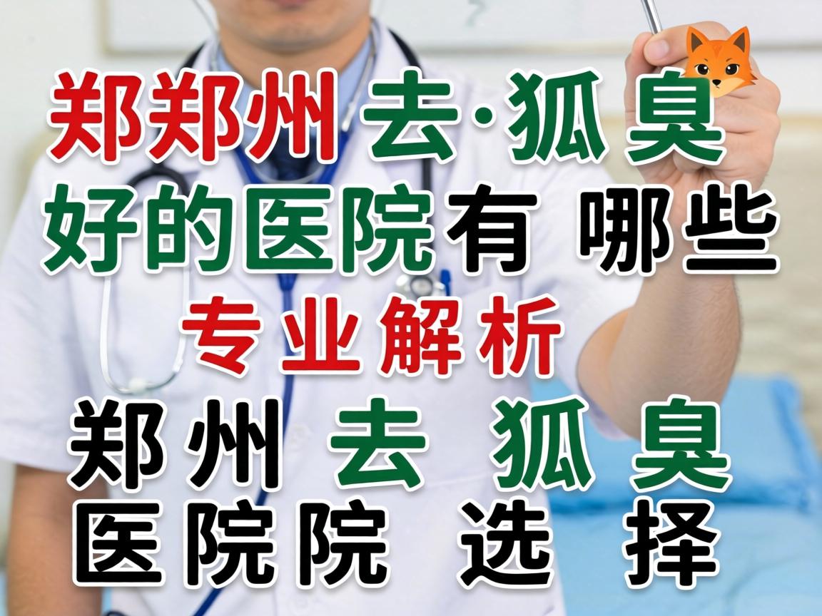 郑州去狐臭好的医院有哪些？专业解析郑州去狐臭医院选择