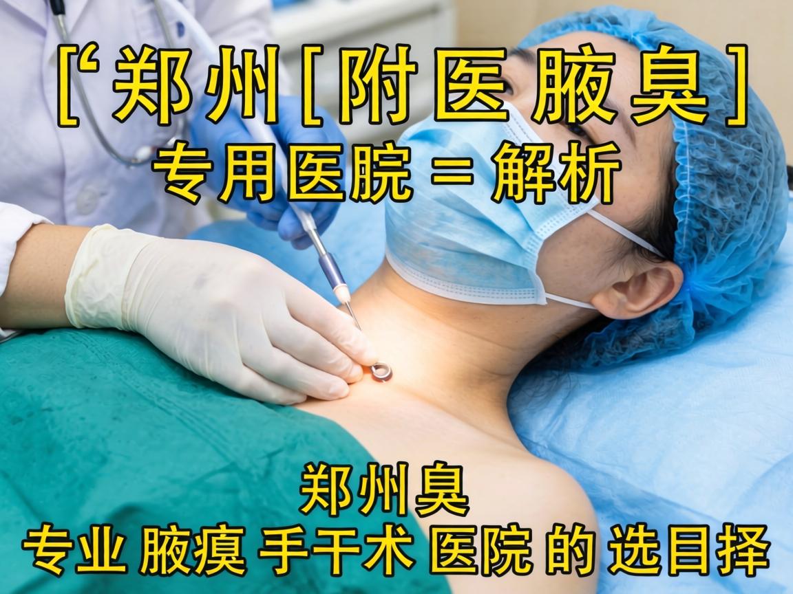 郑州附医腋臭医院解析，郑州专业腋臭手术医院的选择