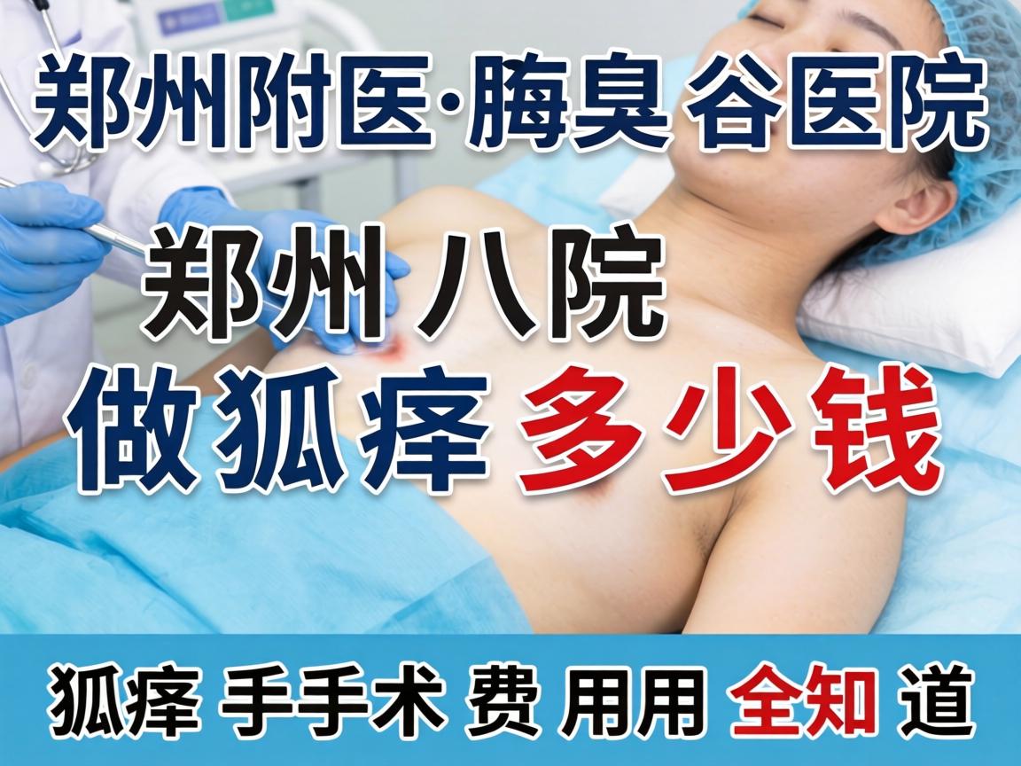 郑州附医腋臭医院解析，郑州八院做狐臭多少钱，狐臭手术费用全知道