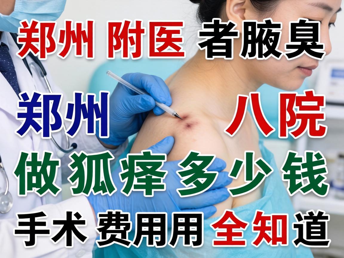 郑州附医腋臭医院解析，郑州八院做狐臭多少钱，狐臭手术费用全知道