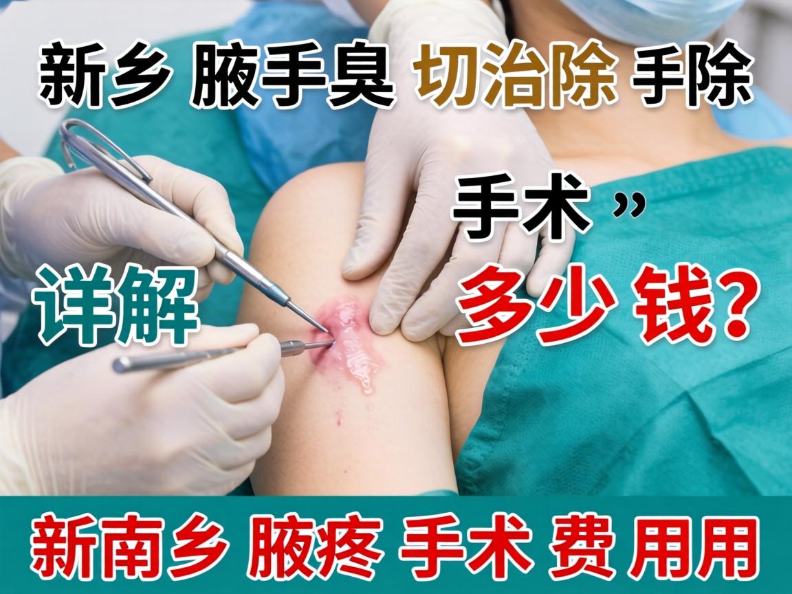 新乡腋臭切除手术多少钱？详解新乡腋臭手术费用