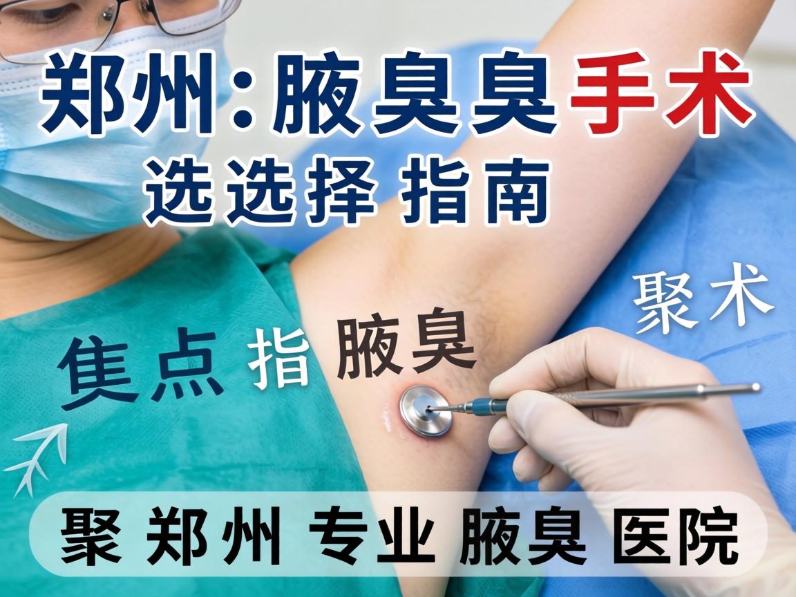 郑州腋臭手术选择指南，聚焦郑州专业腋臭医院