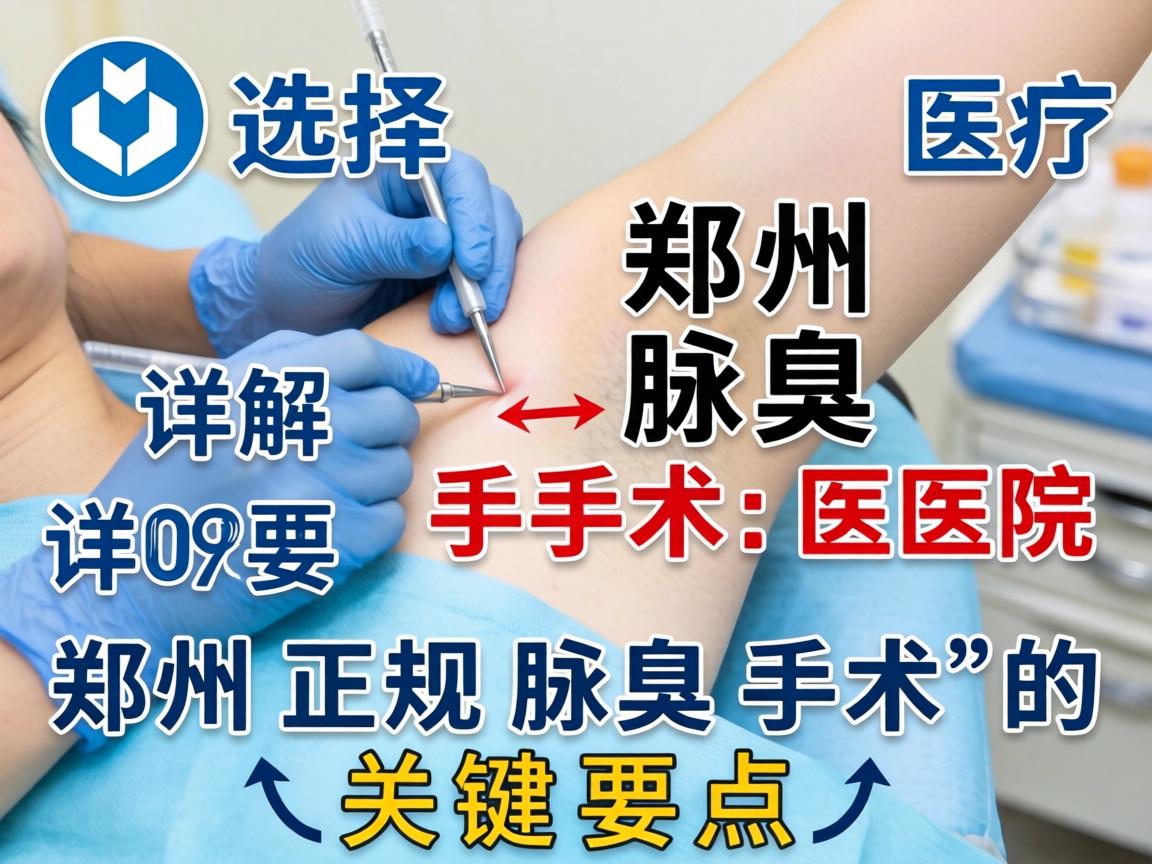 选择郑州腋臭手术医院，详解郑州正规腋臭手术的关键要点