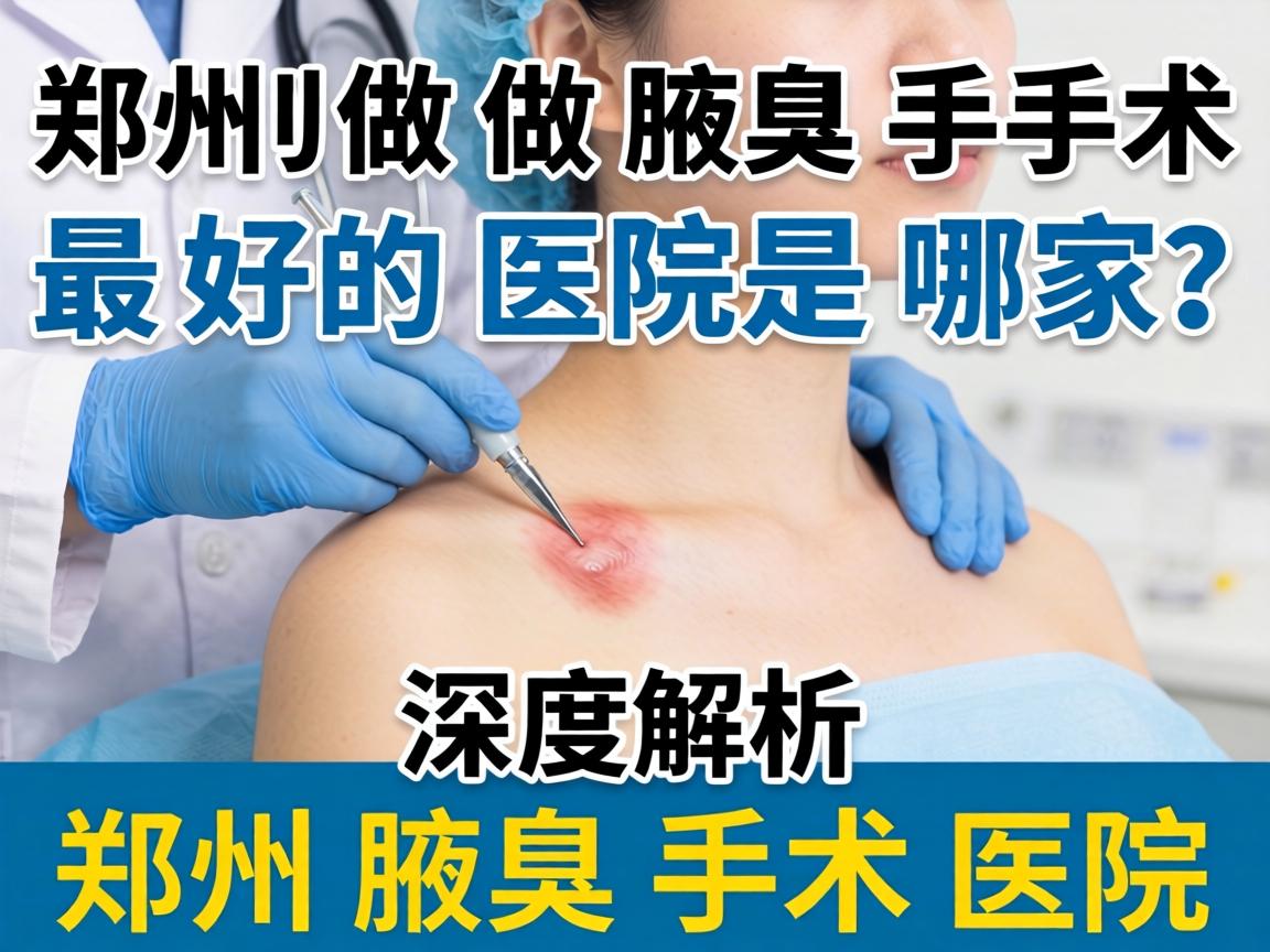 郑州做腋臭手术最好的医院是哪家？深度解析郑州腋臭手术医院