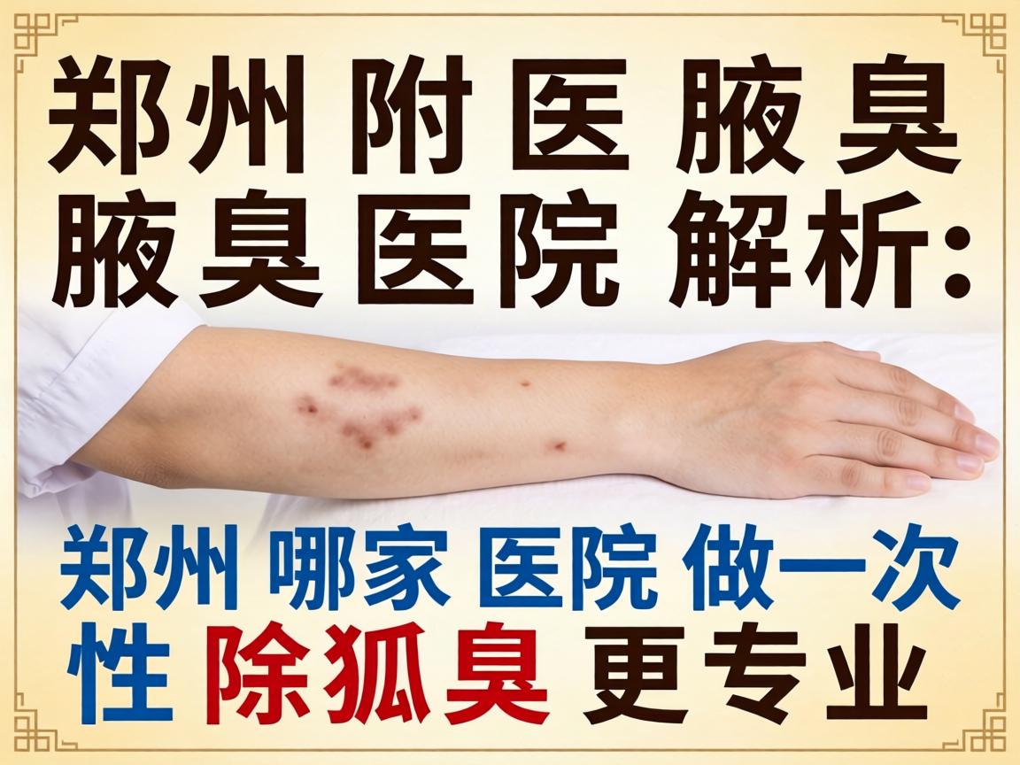 郑州附医腋臭医院解析，郑州哪家医院做一次性除狐臭更专业