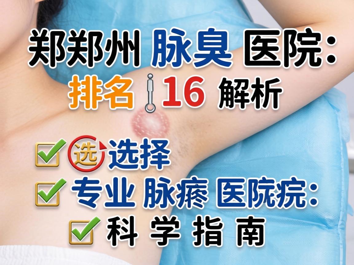 郑州腋臭医院排名解析，选择专业腋臭医院的科学指南