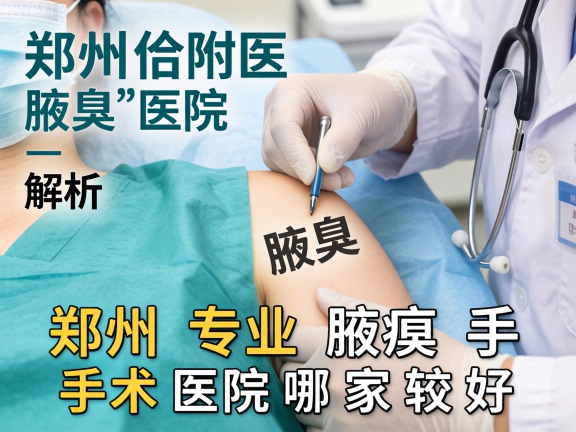 郑州附医腋臭医院解析，郑州专业腋臭手术医院哪家较好