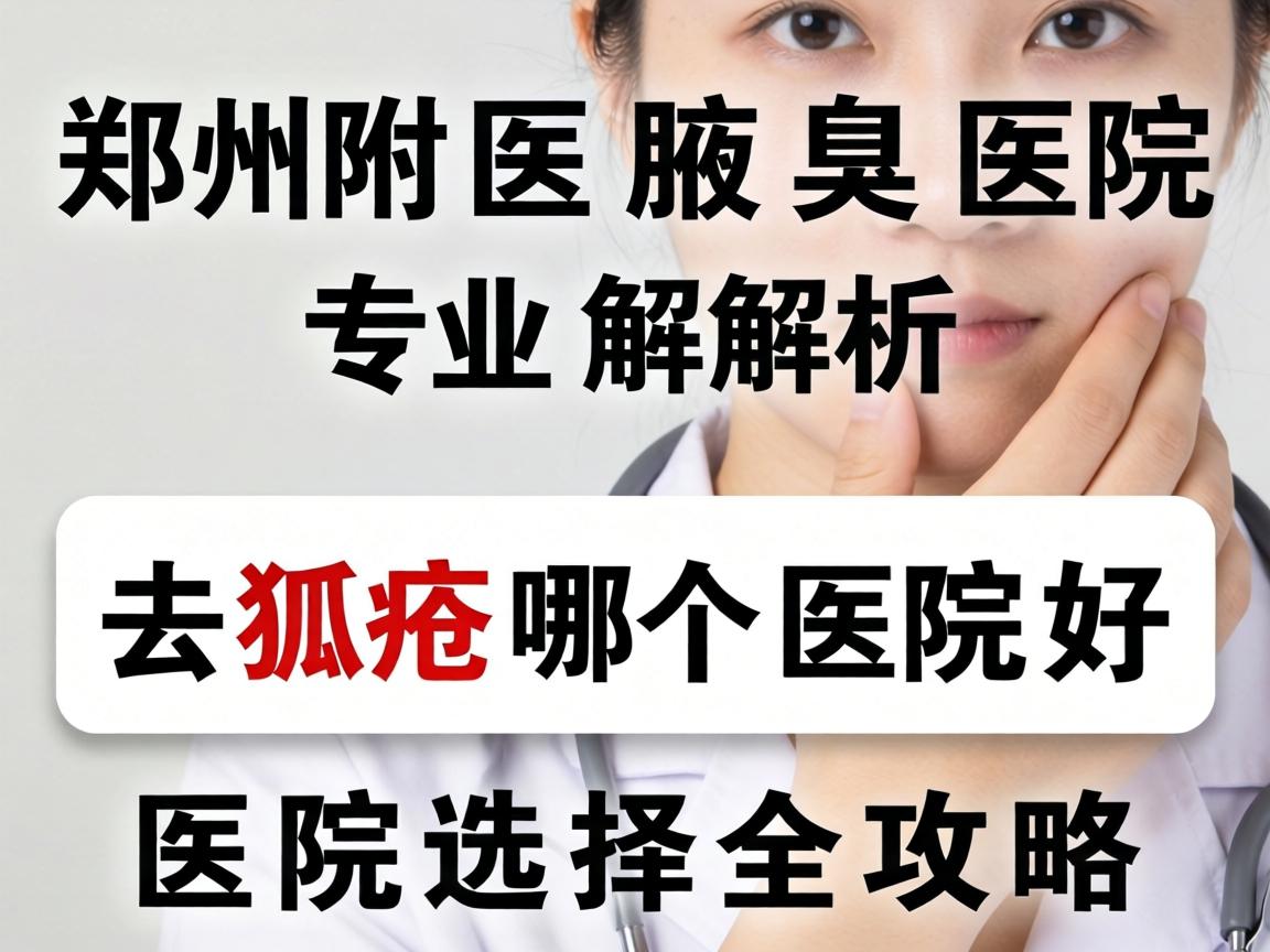 郑州附医腋臭医院专业解析，去狐臭哪个医院好，医院选择全攻略