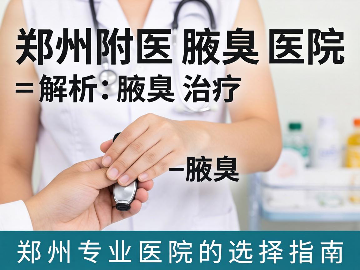 郑州附医腋臭医院解析腋臭治疗，郑州专业医院的选择指南