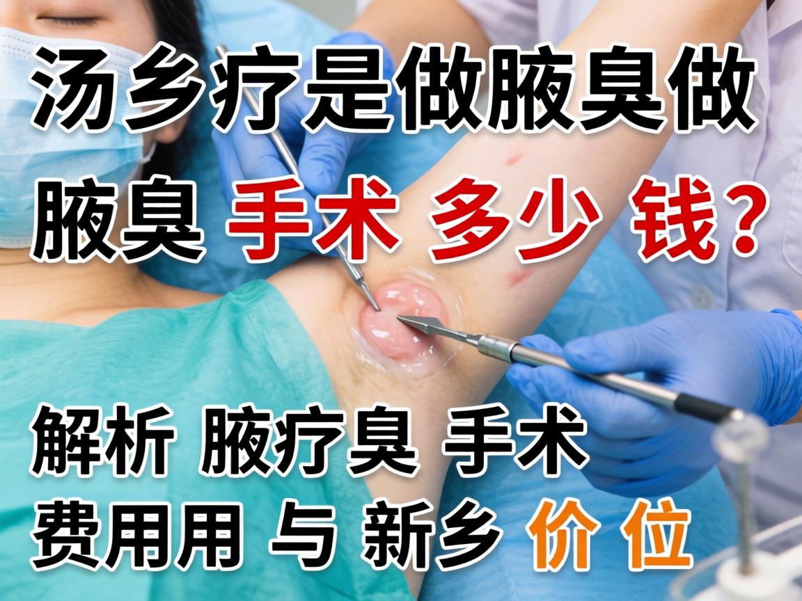 在新乡做腋臭手术多少钱？解析腋臭手术费用与新乡价位