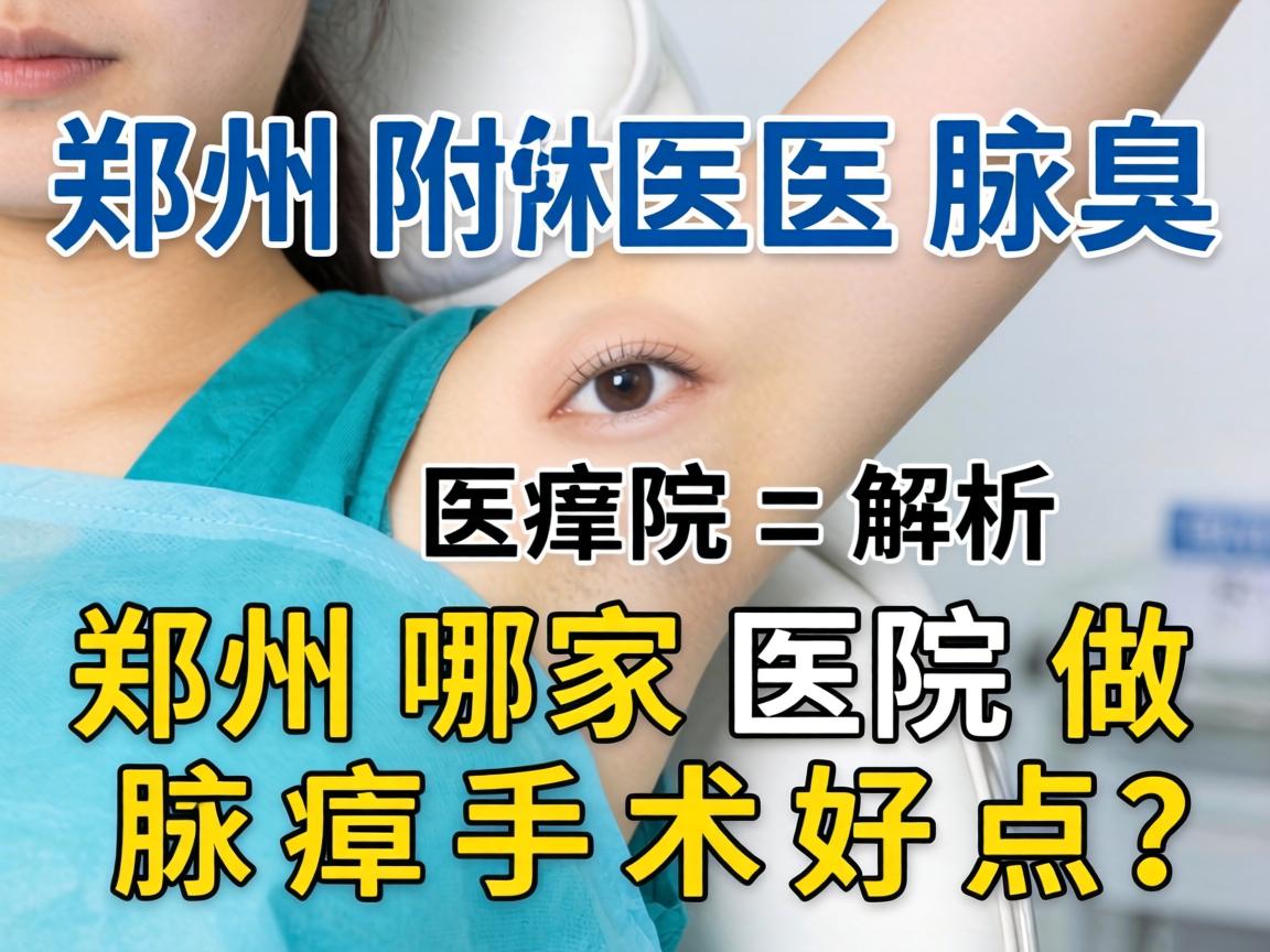 郑州附医腋臭医院解析，郑州哪家医院做腋臭手术好点？