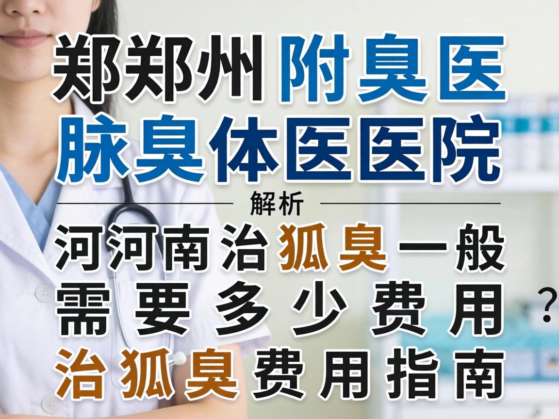 郑州附医腋臭医院解析，河南治狐臭一般需要多少费用？治狐臭费用指南