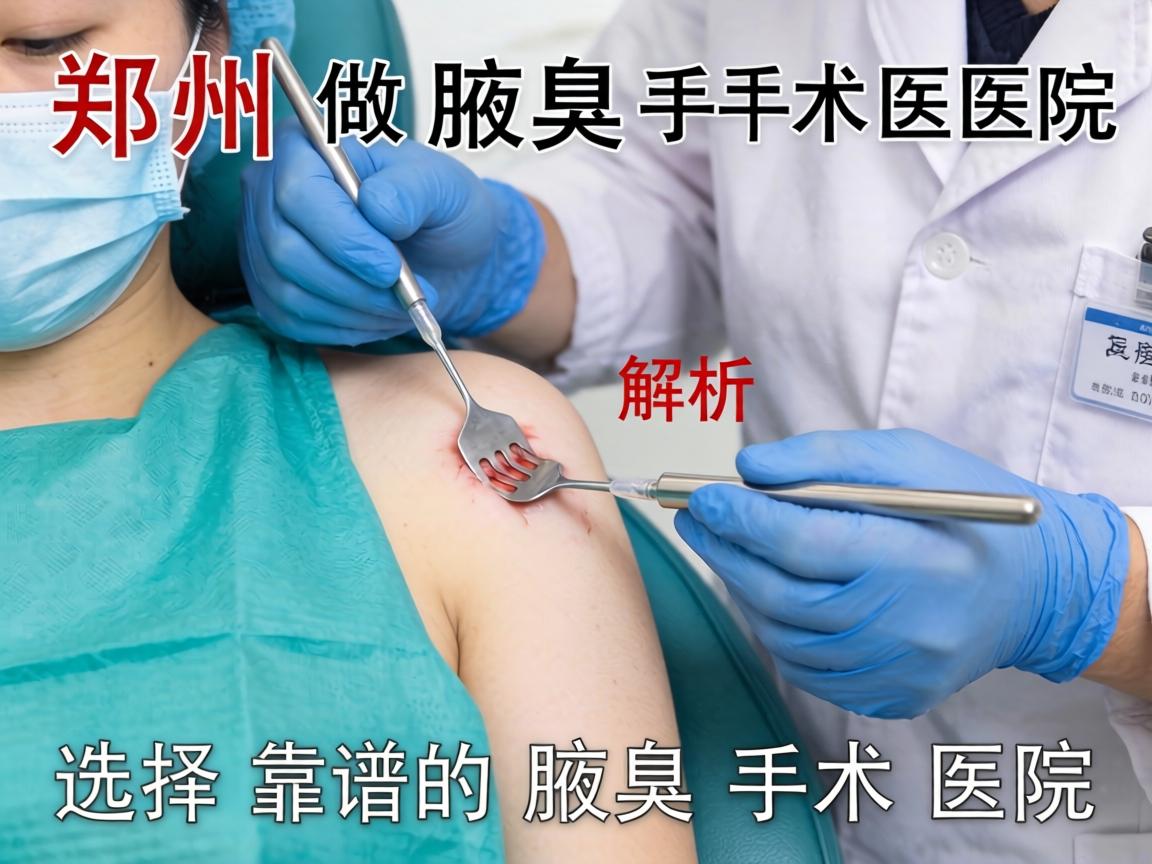 郑州做腋臭手术医院解析，如何选择靠谱的腋臭手术医院