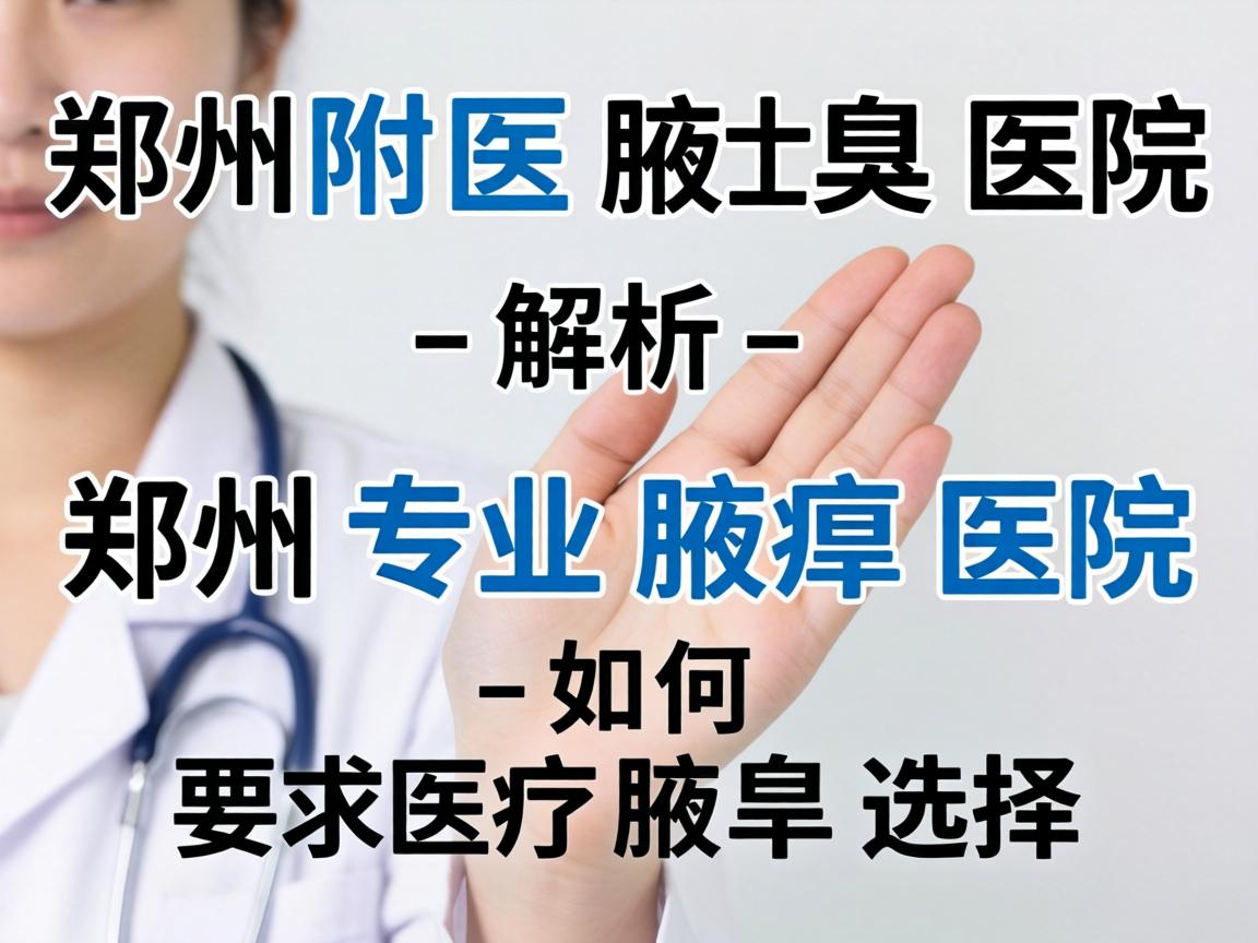 郑州附医腋臭医院解析，郑州专业腋臭医院如何选择