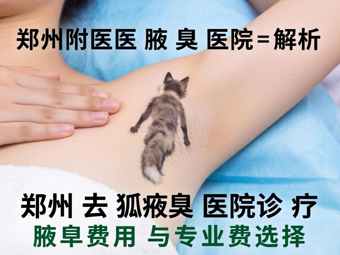 郑州附医腋臭医院解析，郑州去狐臭医院诊疗费用与专业选择