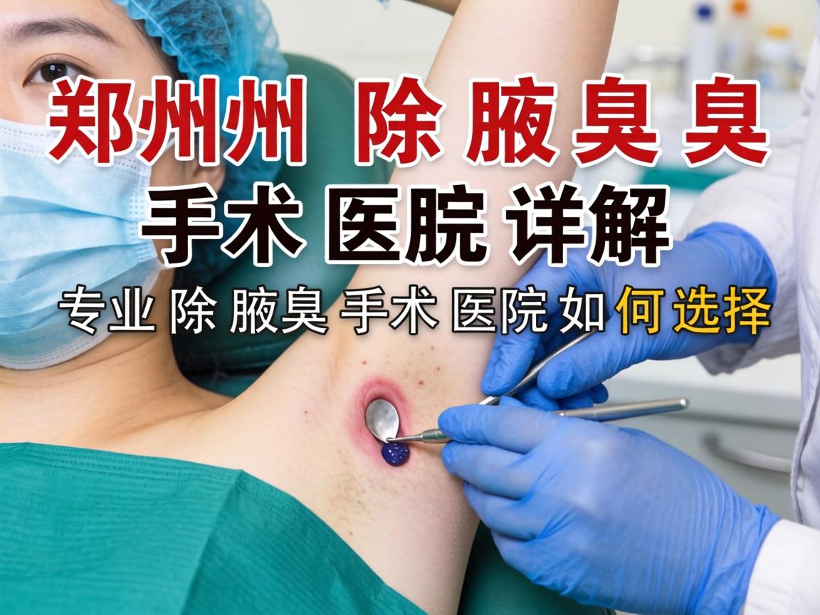 郑州除腋臭手术医院详解，专业除腋臭手术医院如何选择