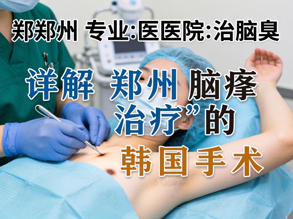 郑州专业医院治腋臭 详解郑州腋臭治疗的韩国手术