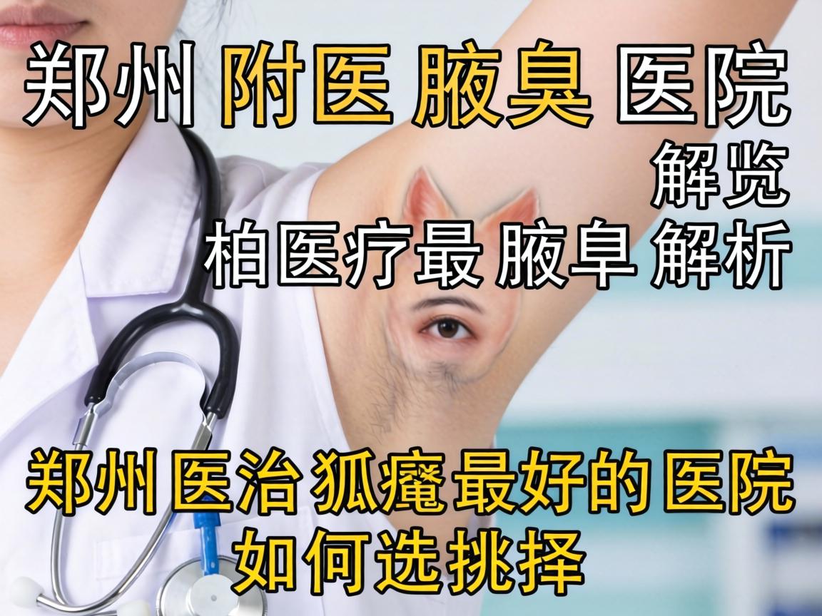郑州附医腋臭医院解析，郑州医治狐臭最好的医院如何选择
