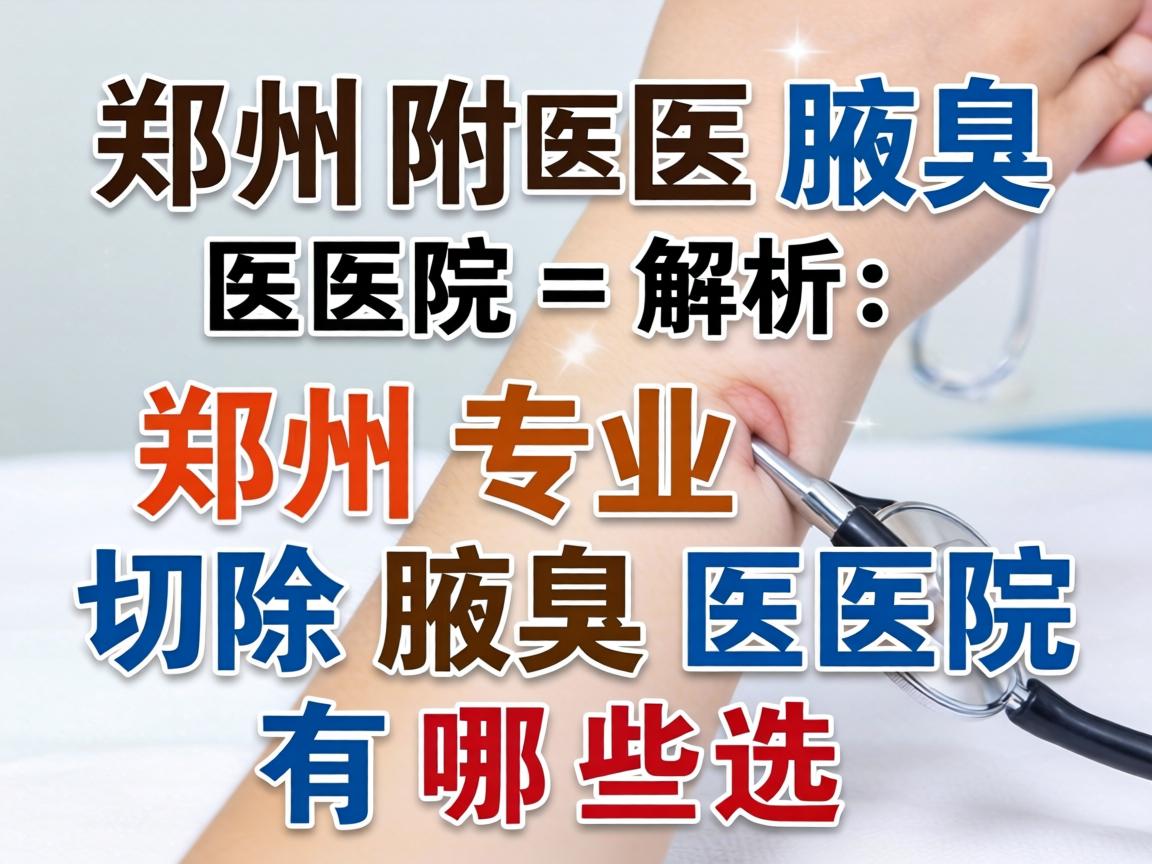 郑州附医腋臭医院解析，郑州专业切除腋臭医院有哪些选择