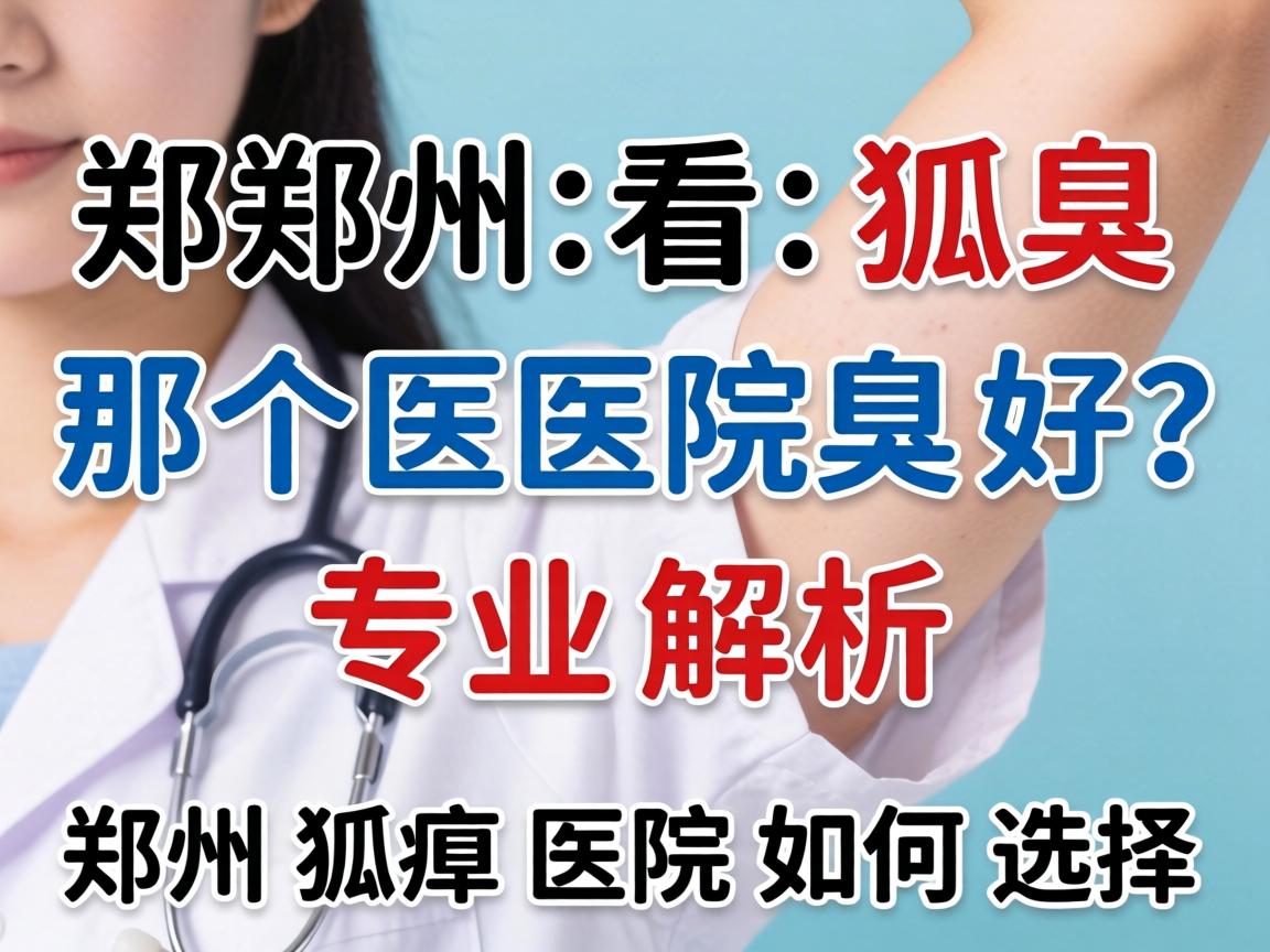 郑州看狐臭那个医院好？专业解析郑州狐臭医院如何选择