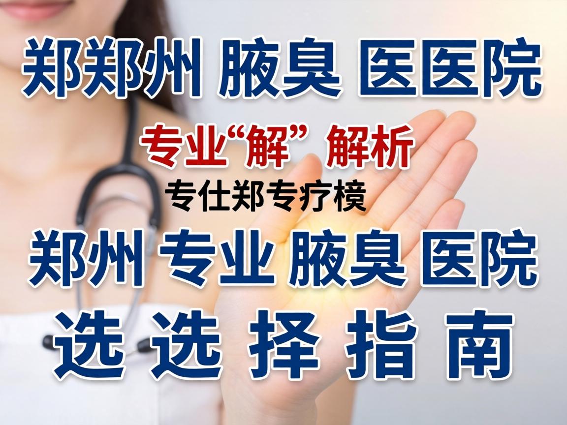 郑州腋臭医院专业解析，郑州专业腋臭医院的选择指南