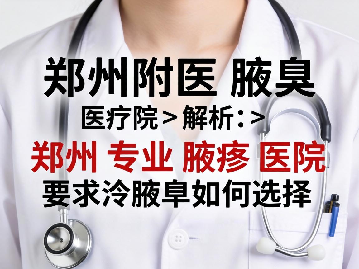 郑州附医腋臭医院解析，郑州专业腋臭医院如何选择