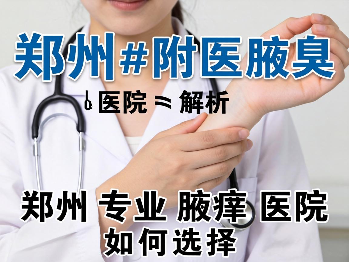 郑州附医腋臭医院解析，郑州专业腋臭医院如何选择