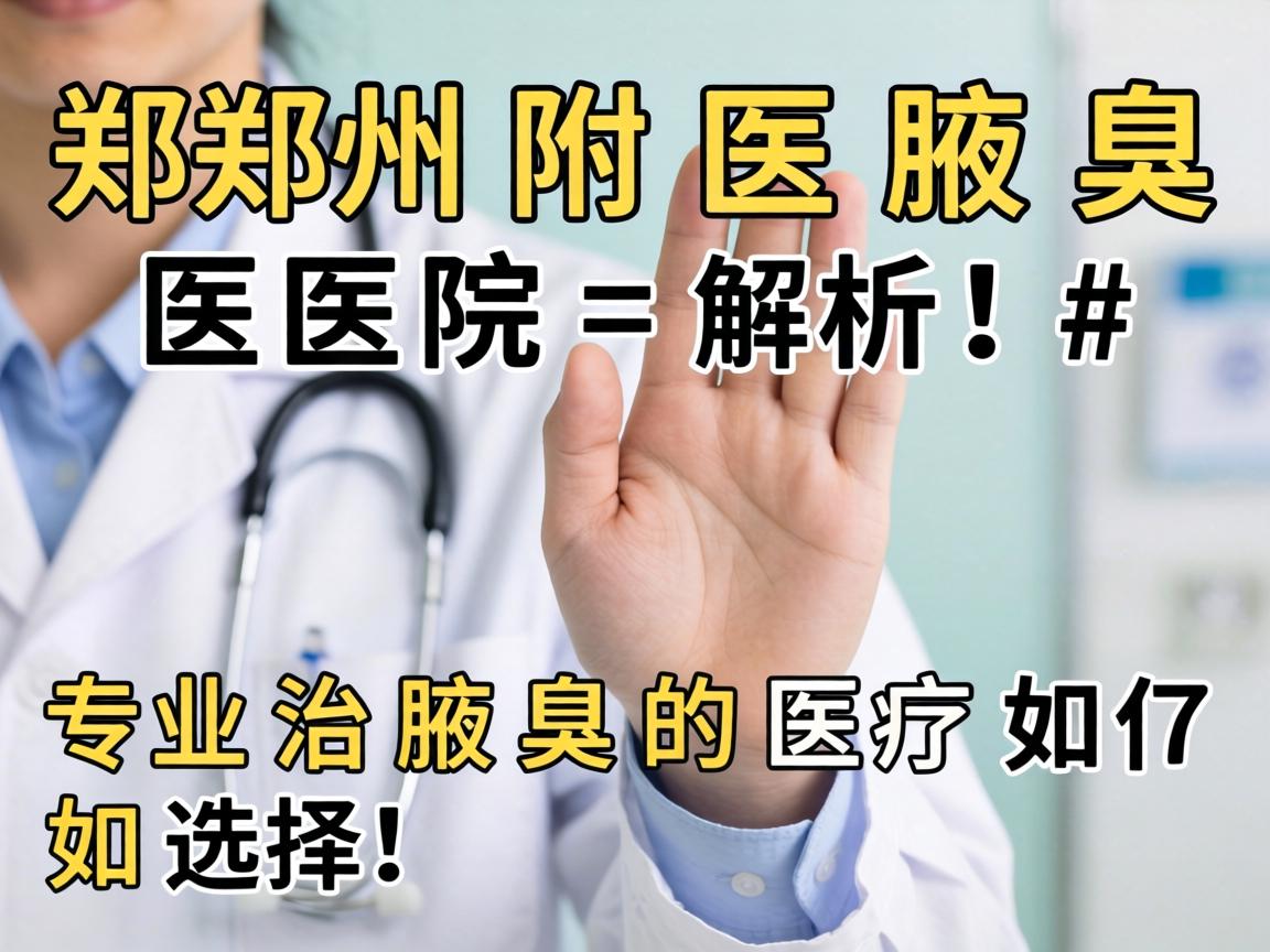 郑州附医腋臭医院解析，专业治腋臭的医院如何选择
