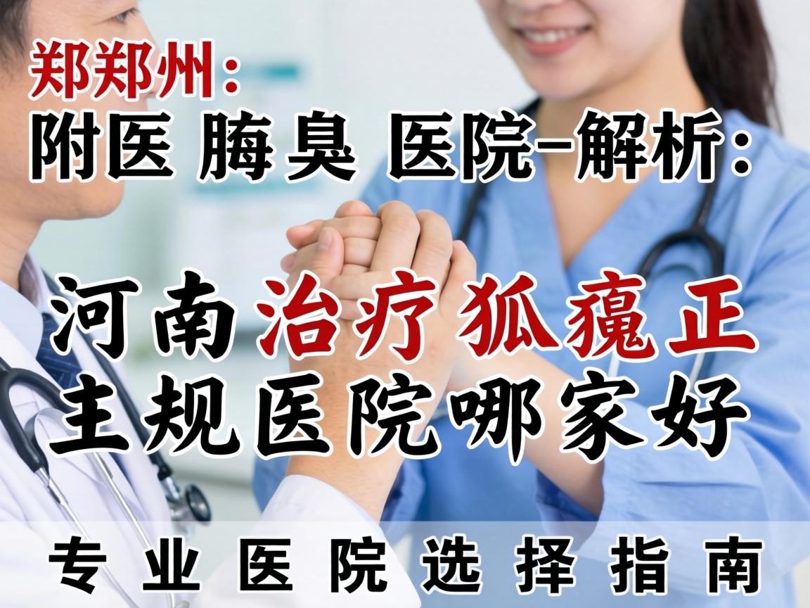 郑州附医腋臭医院解析，河南治疗狐臭正规医院哪家好，专业医院选择指南