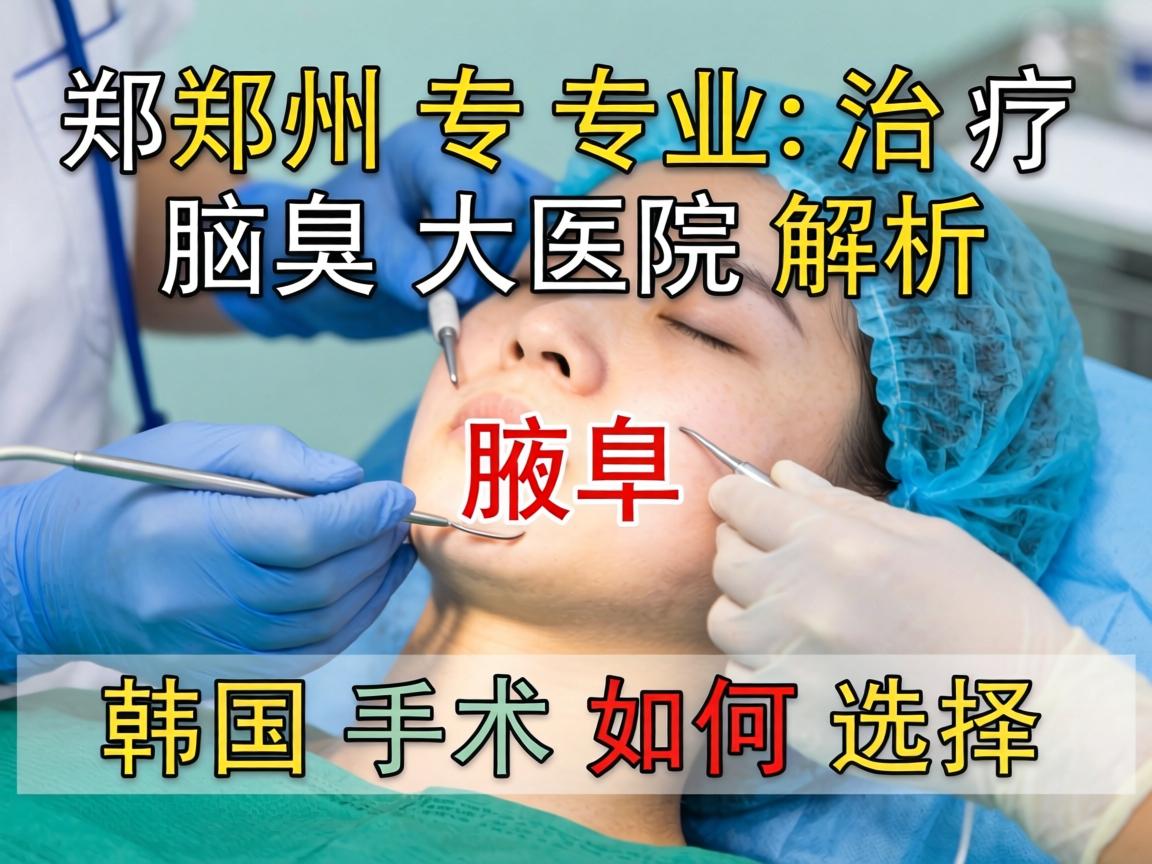 郑州专业治疗腋臭大医院解析，韩国手术如何选择