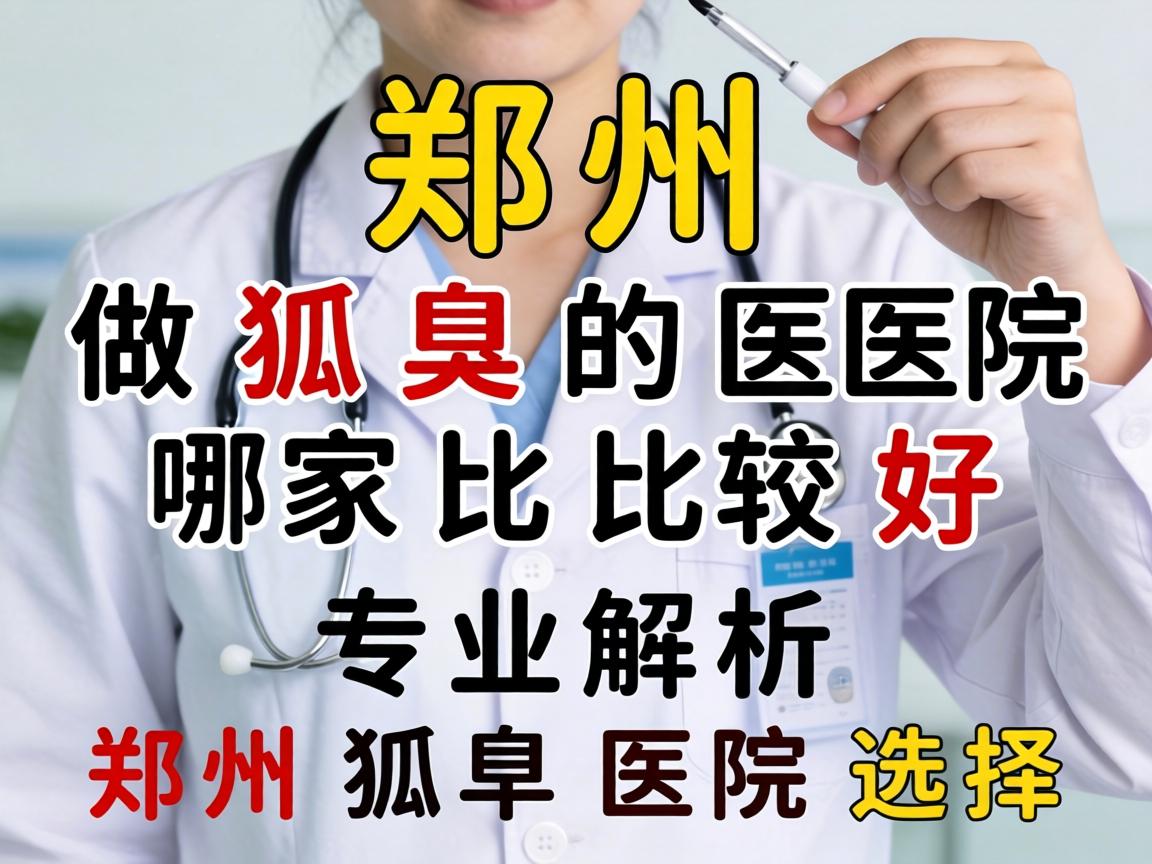 郑州做狐臭的医院哪家比较好？专业解析郑州狐臭医院选择
